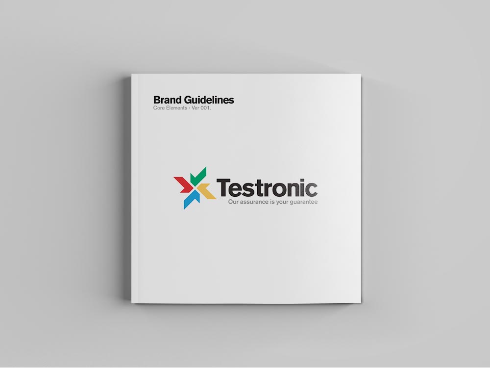 brand guide testronic1, rebrand, Form Advertising, Testronic, brand creation